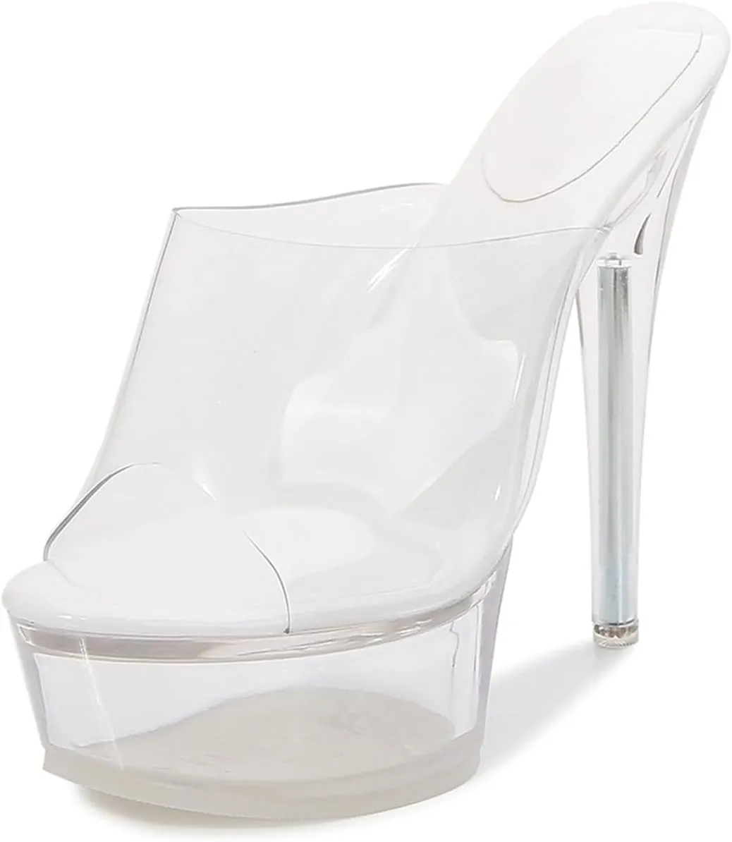 14CM/5.51IN Women's Exposed Toe Sandals Platform High Heels Shoes Stiletto Heels Dress High Heeled Wedding Party Office Pumps Shoes
