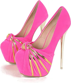 16CM/6.30IN Women's Fashion Personality High Heels Ladies Faux Suede Pumps Party Evening Dress Shoes Pole Dancer Stripper