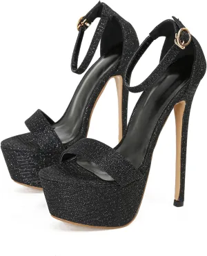 16CM/6.30IN Women's Fashion Platform High Heels Sandals Stiletto Ladies Sexy Pumps Shoes for Dress Wedding Party Office