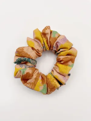 Abstract Earth Tone Scrunchie  Sonoran Desert Hills Boho Hair Tie