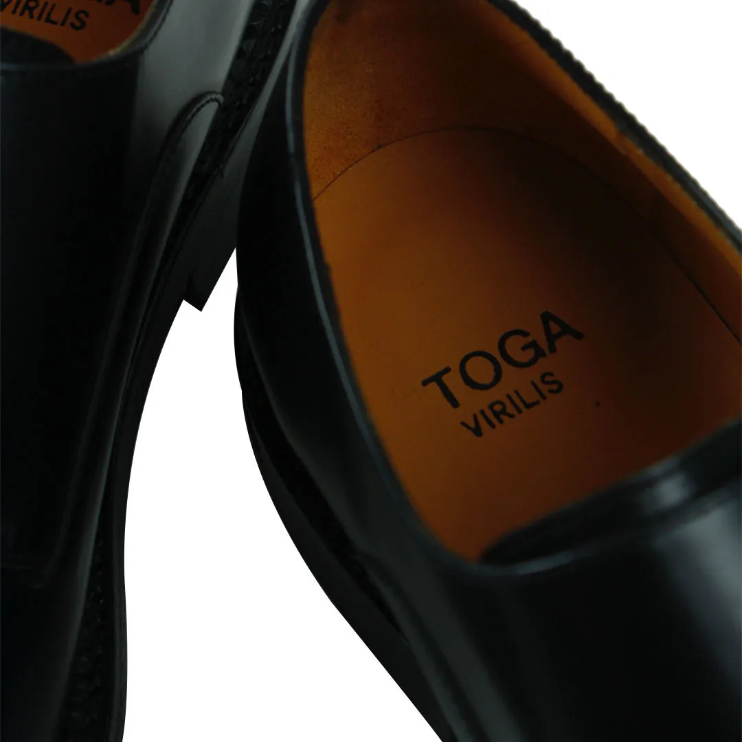 AJ1175 LEATHER MONK STRAP BLACK POLIDO