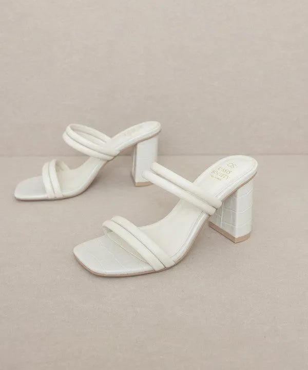 Angela - Strappy Alligator Heel