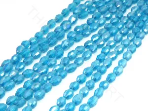 Aqua Blue Transparent Drum Crystal beads
