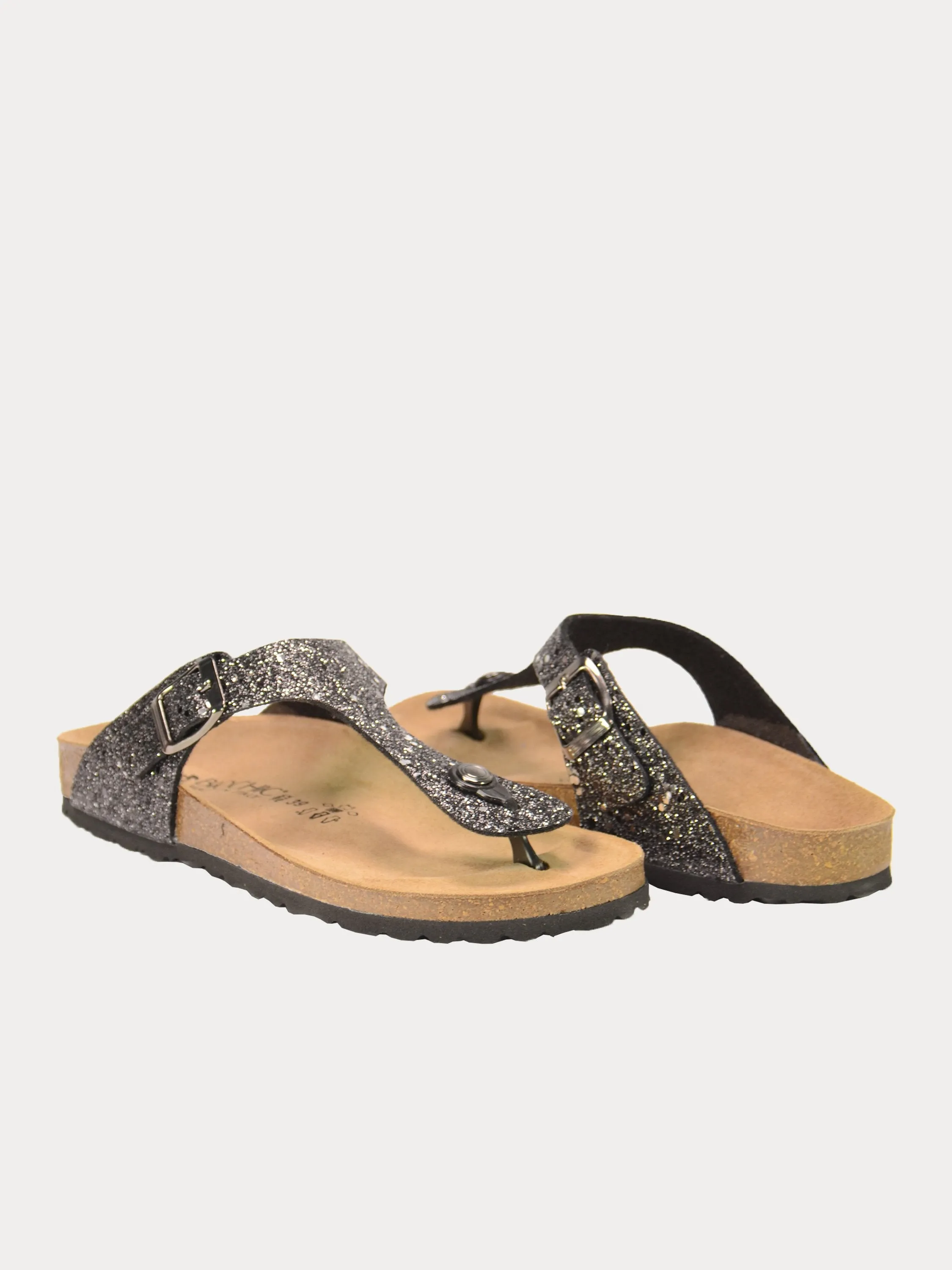 Biochic Women's Shimmery Flat Sandals