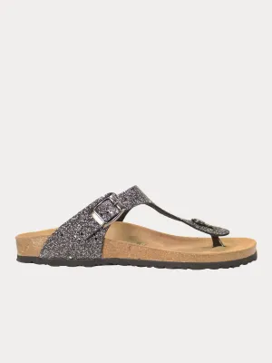Biochic Women's Shimmery Flat Sandals