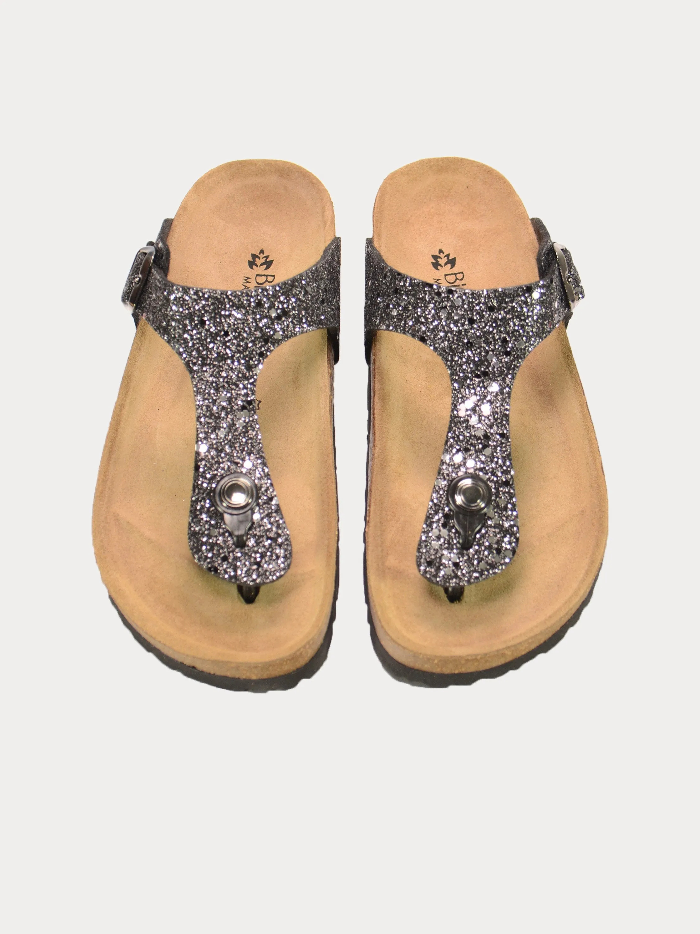 Biochic Women's Shimmery Flat Sandals