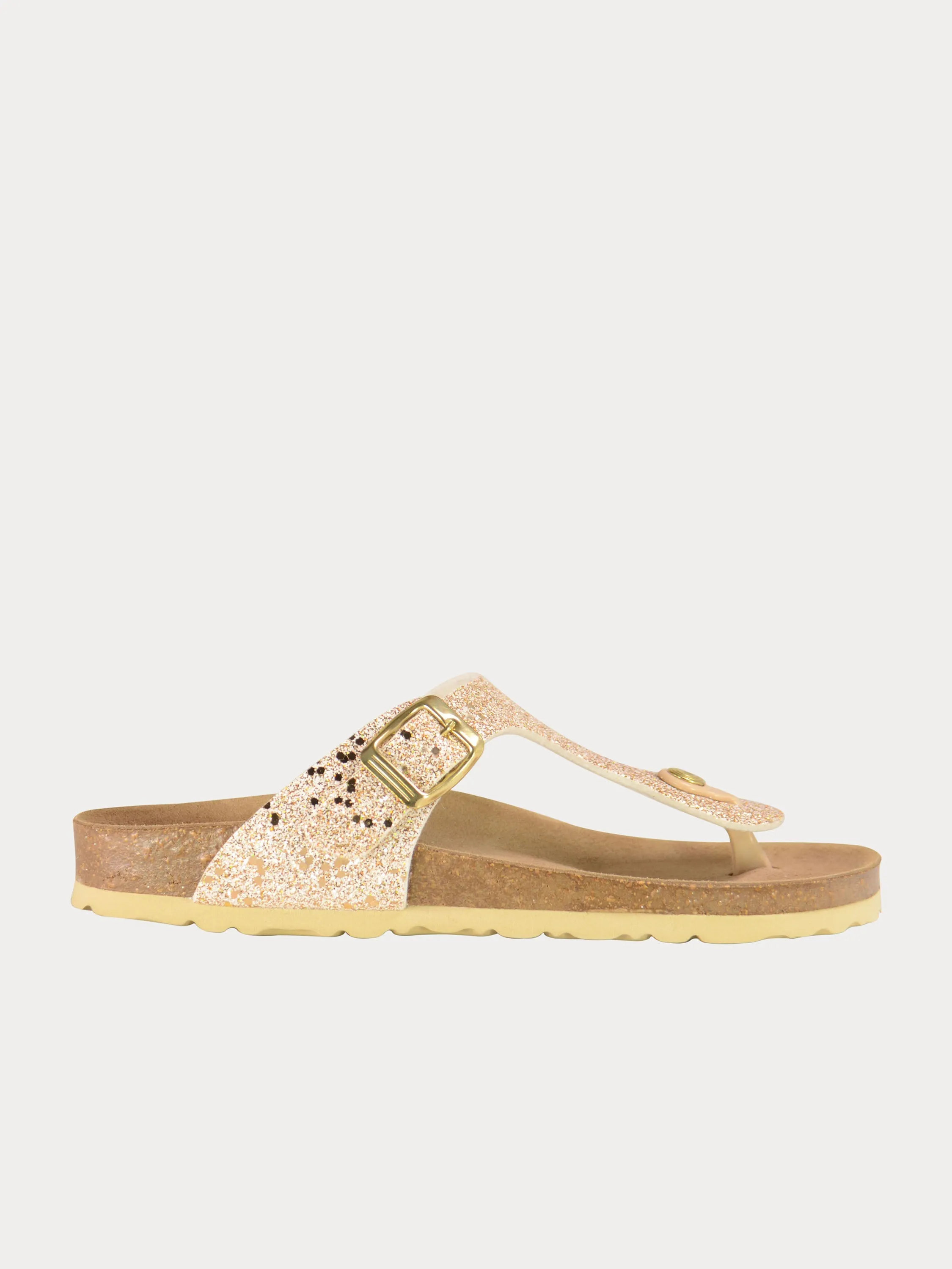 Biochic Women's Shimmery Flat Sandals