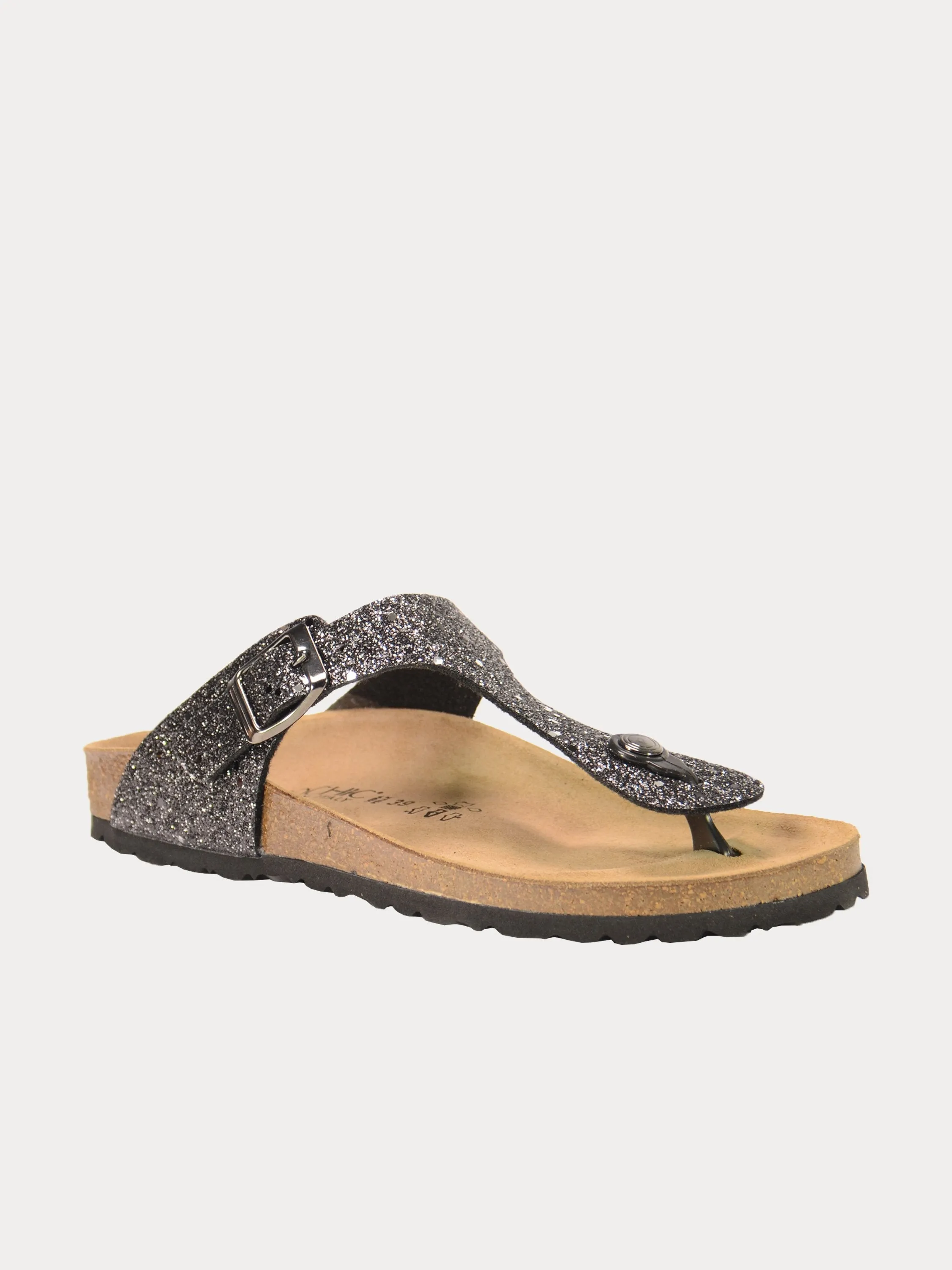 Biochic Women's Shimmery Flat Sandals