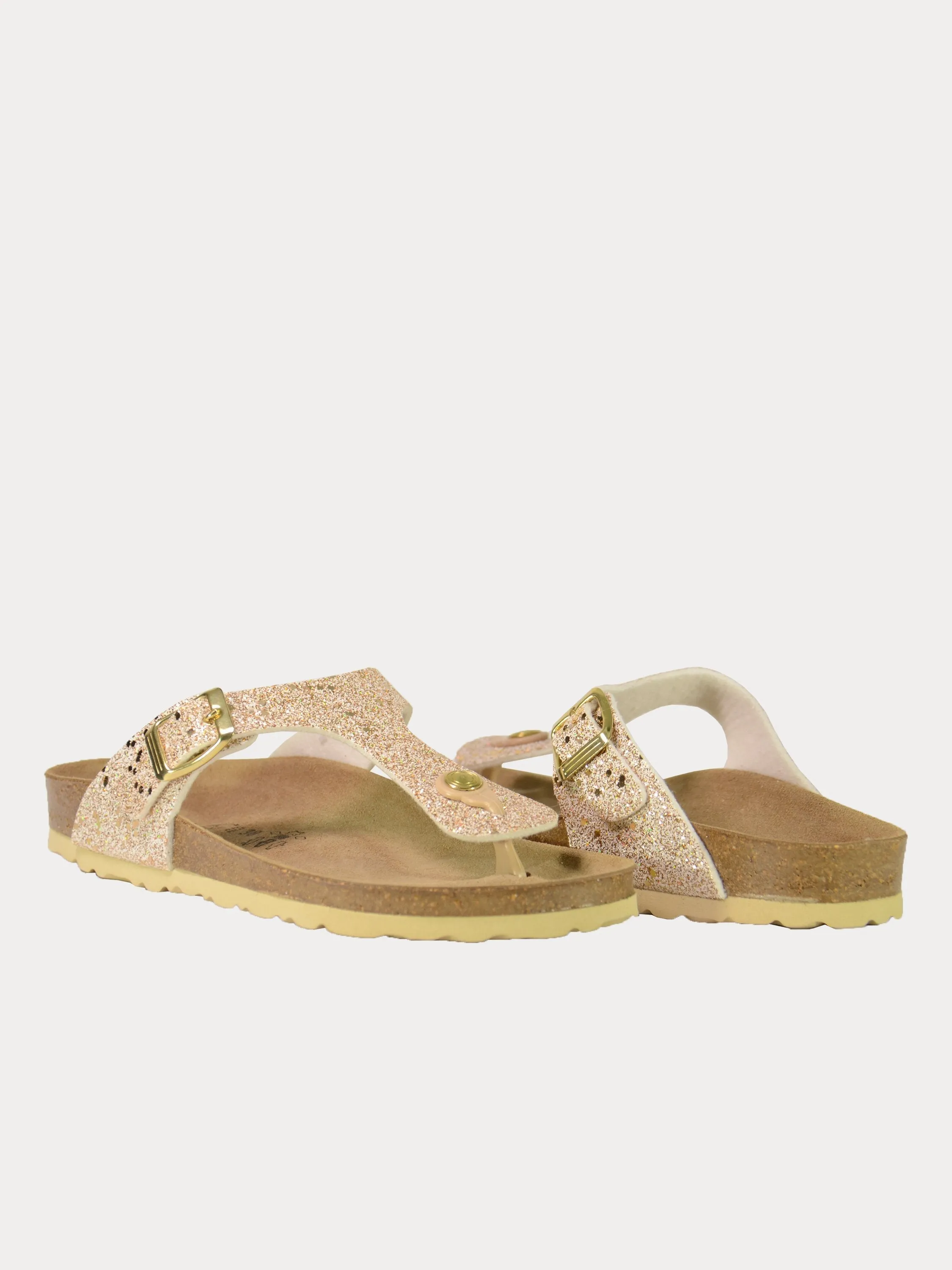 Biochic Women's Shimmery Flat Sandals