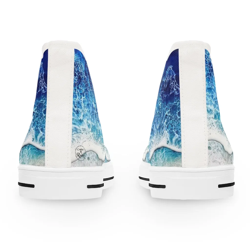 Blue Wave Women's High Top Sneakers
