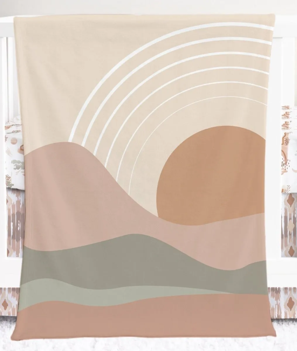 Boho Desert Mudcloth Personalized Crib Bedding Set