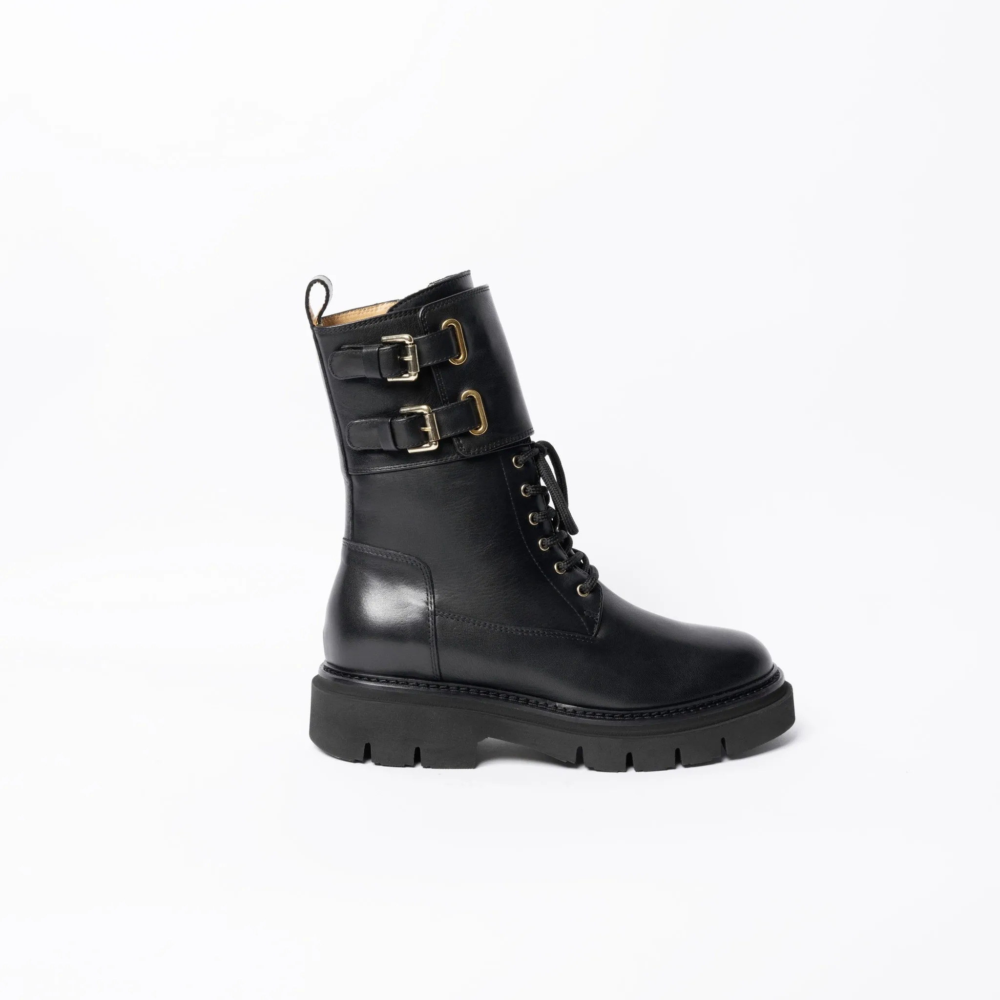 Buckled Combat Boots