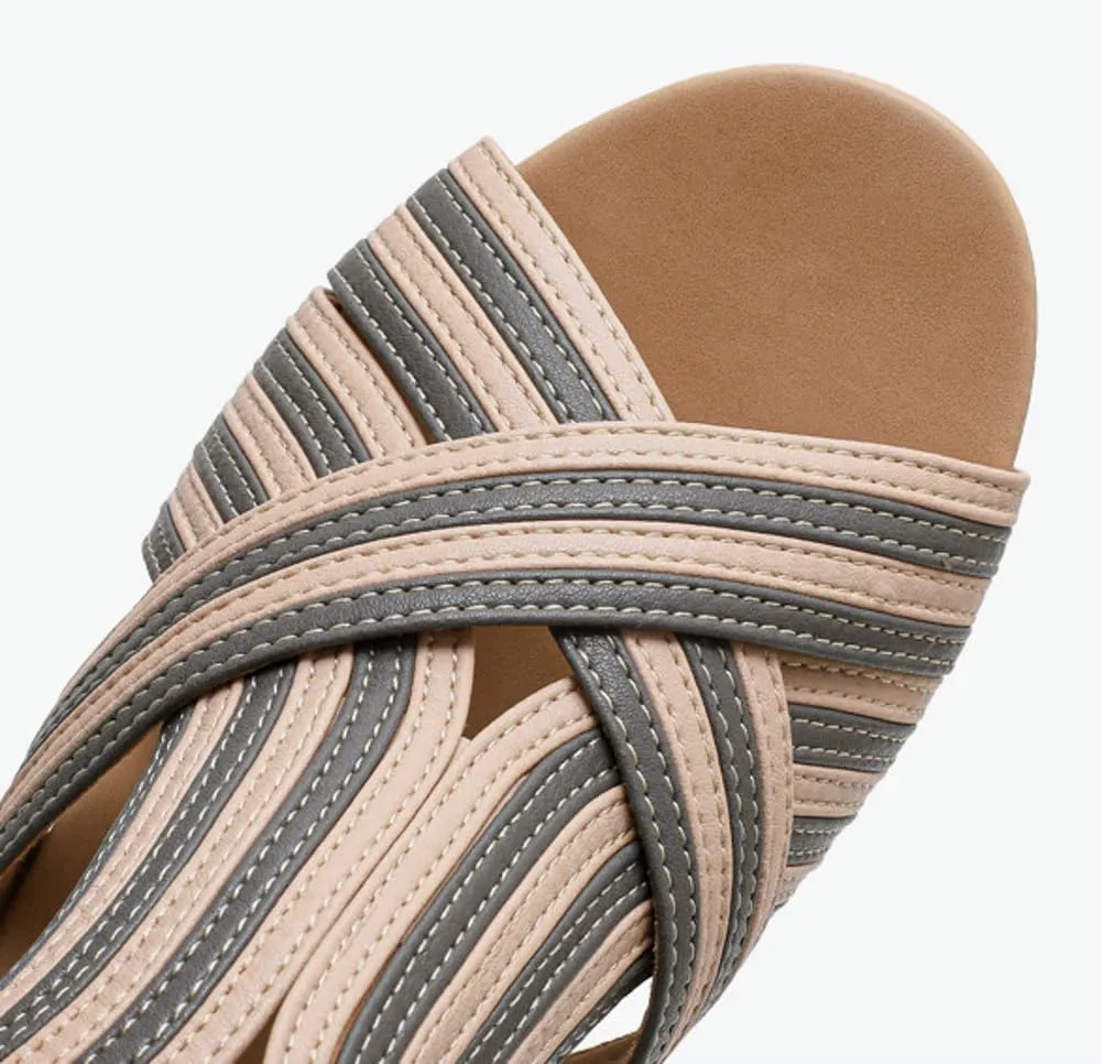 Caistre Wedge Sandal for Women 2025 Summer Open Toe Bohemian Walking Platform Sandal Comfortable Shoes
