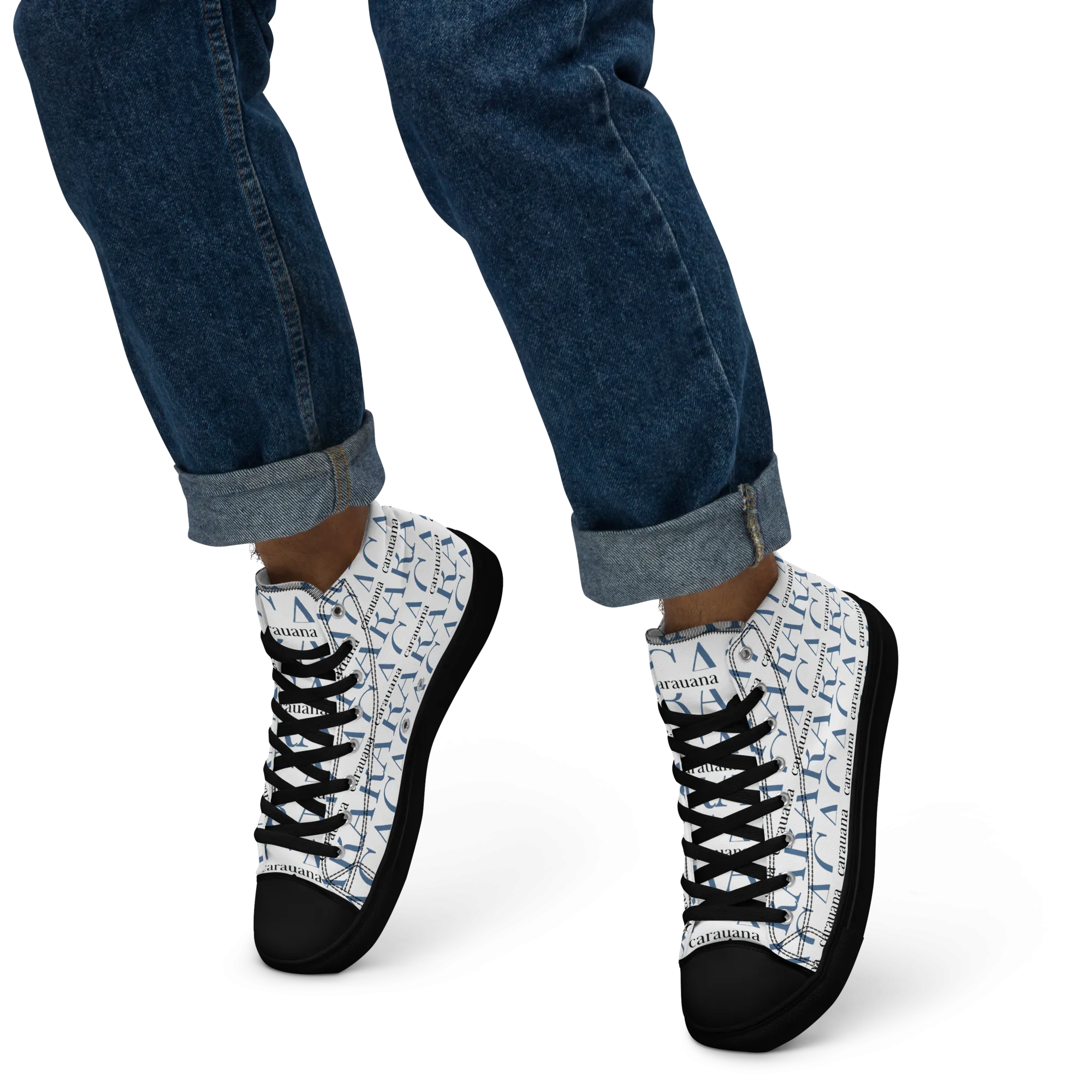 CARAUANA Fashionable canvas high top black