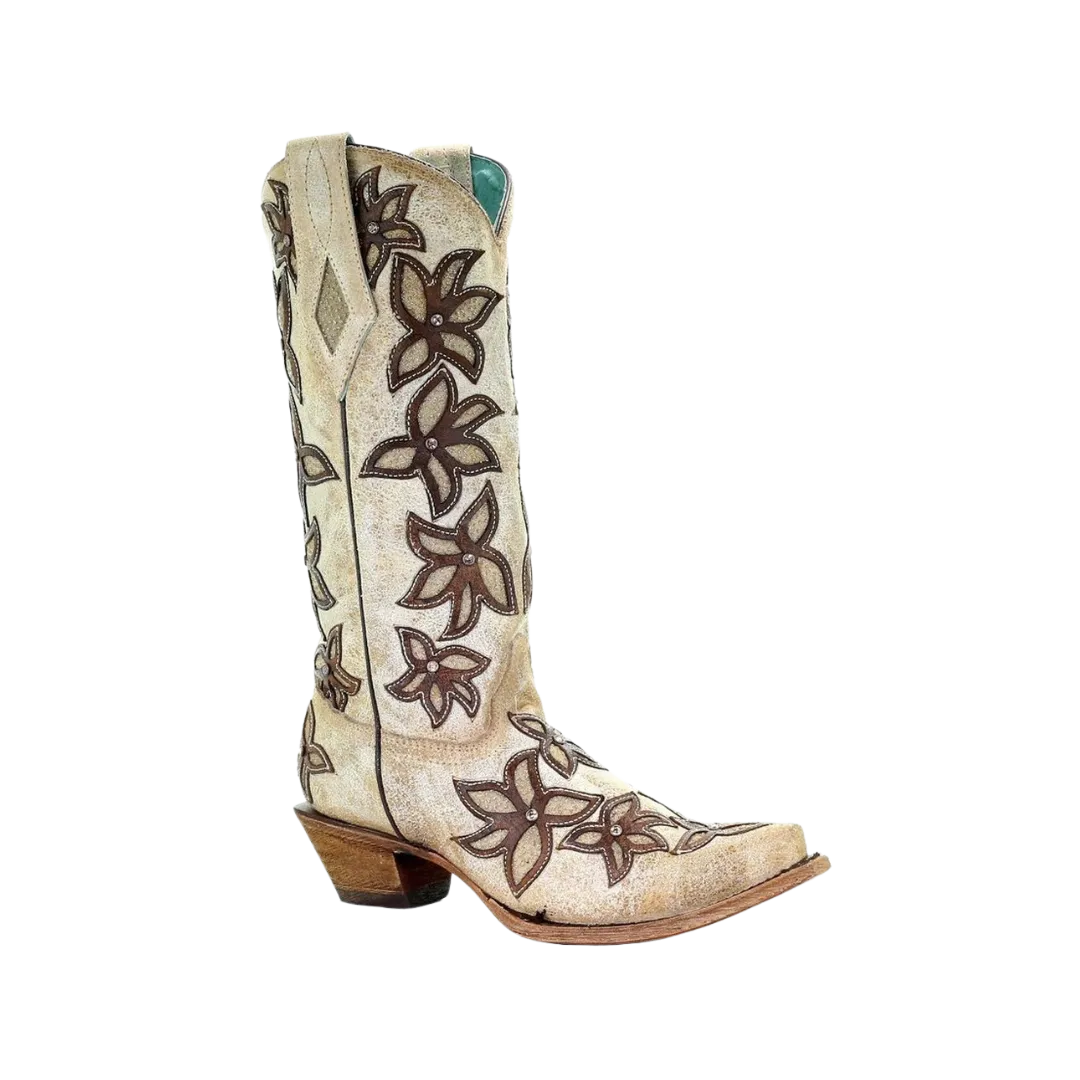 Corral Boots Women's Bone Overlay Boots