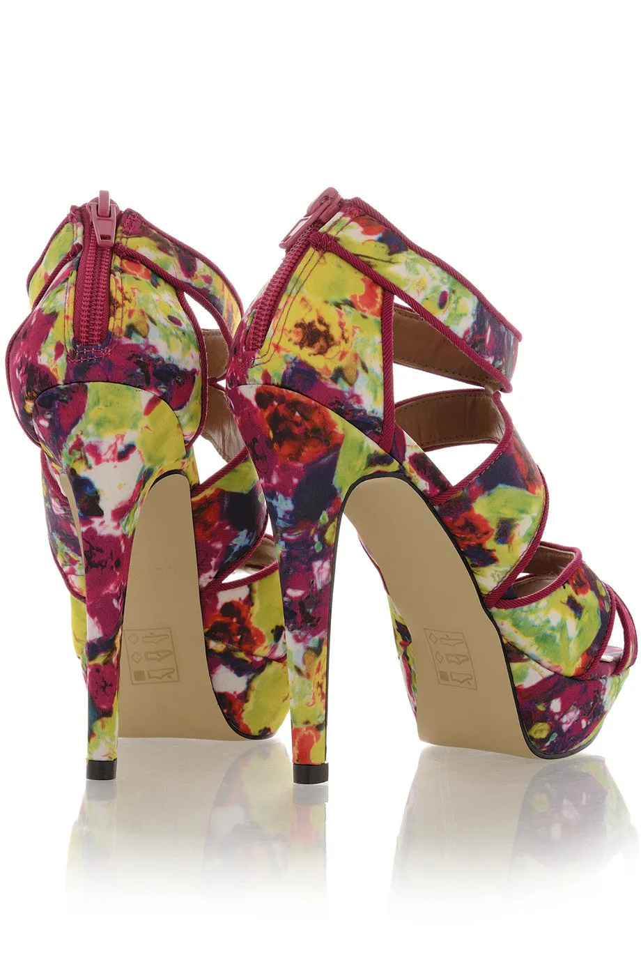 EDEN Fuchsia Platform Sandals
