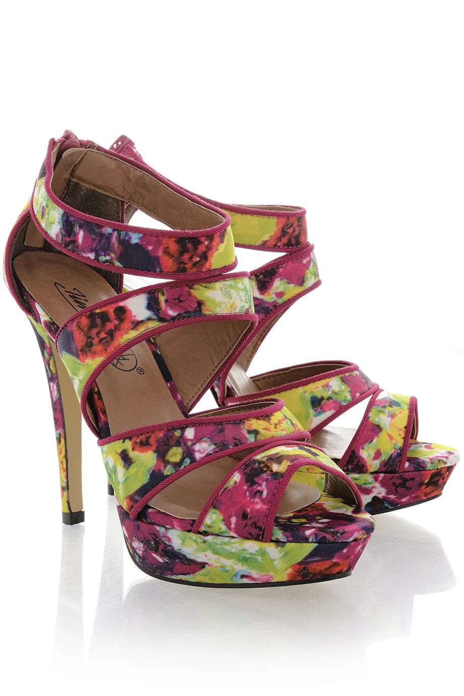 EDEN Fuchsia Platform Sandals