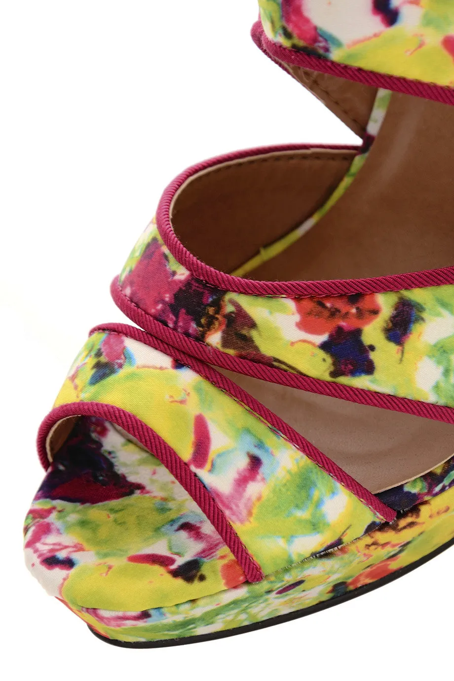 EDEN Fuchsia Platform Sandals