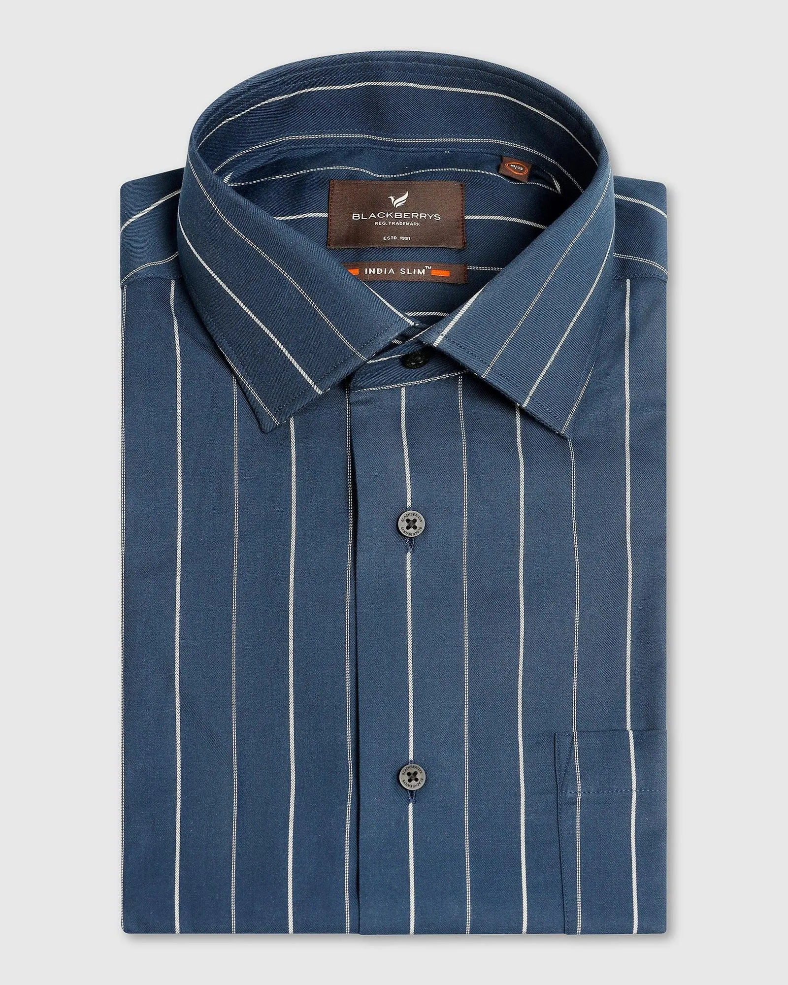 Formal Navy Striped Shirt - Modak