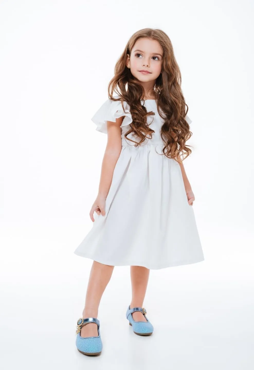Girls Heels Dress Shoes Mary Jane Pumps Low Heel Princess Flower Wedding Party