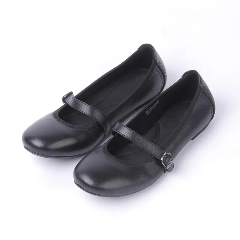 Handmade Leather Flat Mary Jane Shoes For Womens Round Toe 6 Colors