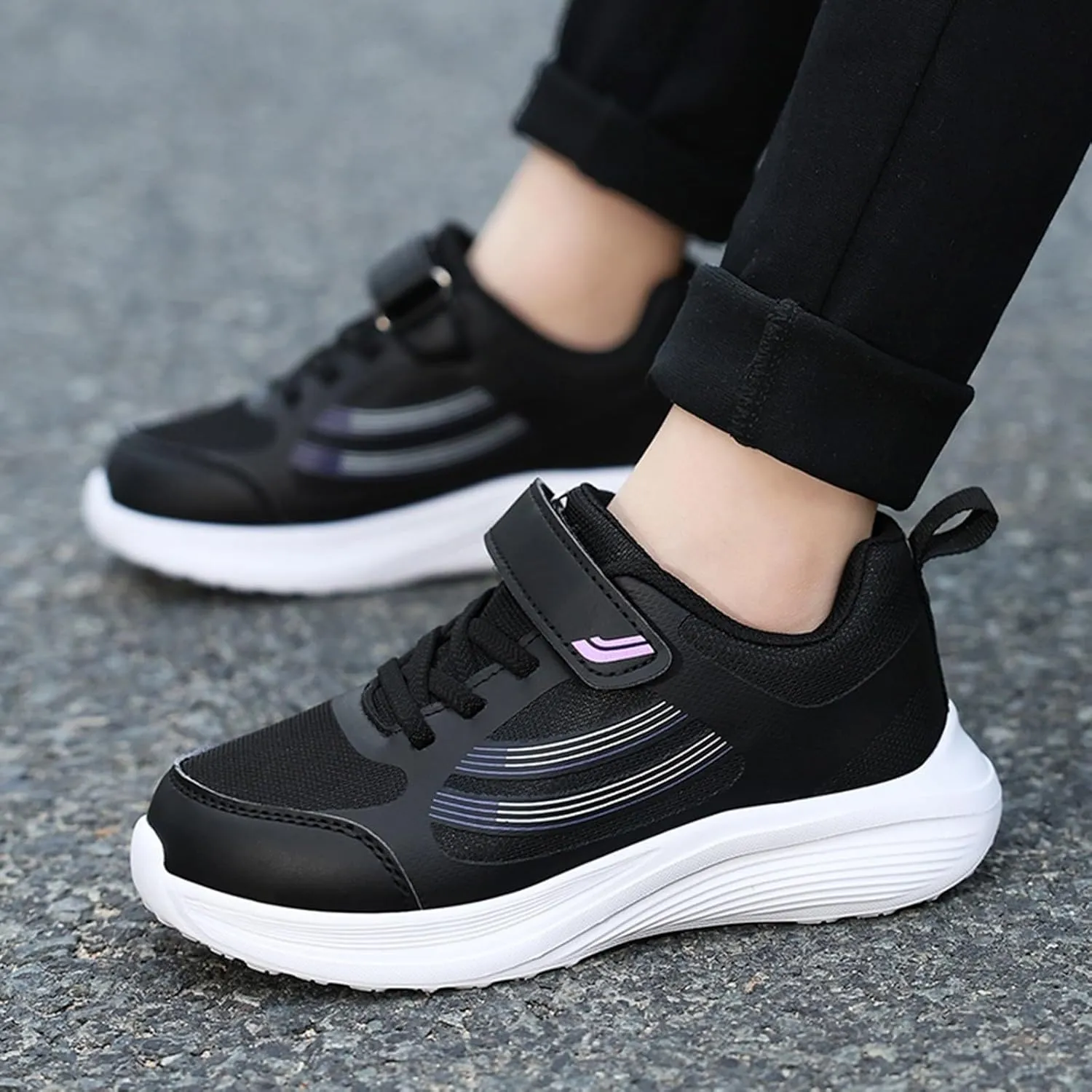 IWIHMIV Girls Athletic Shoes Toddler Tennis Shoes Sneakers for Boys Running Shoes Girls Boys Casual Breathable Sports Shoes