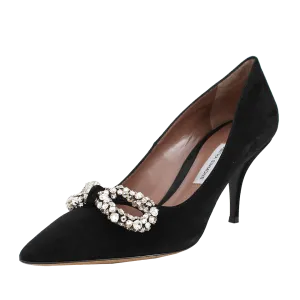 Jeanie Suede Crystal Bow Pump