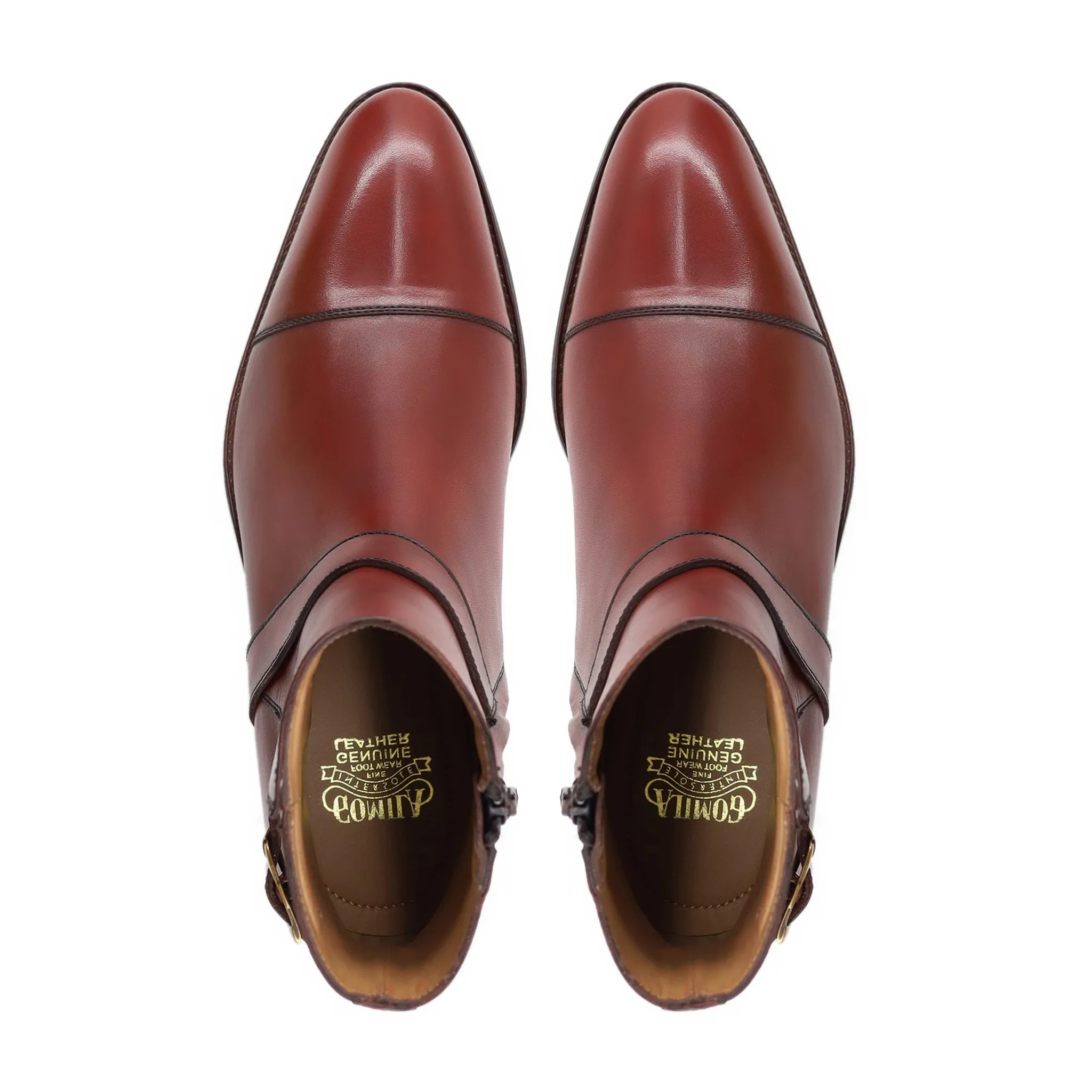 Jumbaz - Men's Oxblood Calf Leather Jodhpur Boot