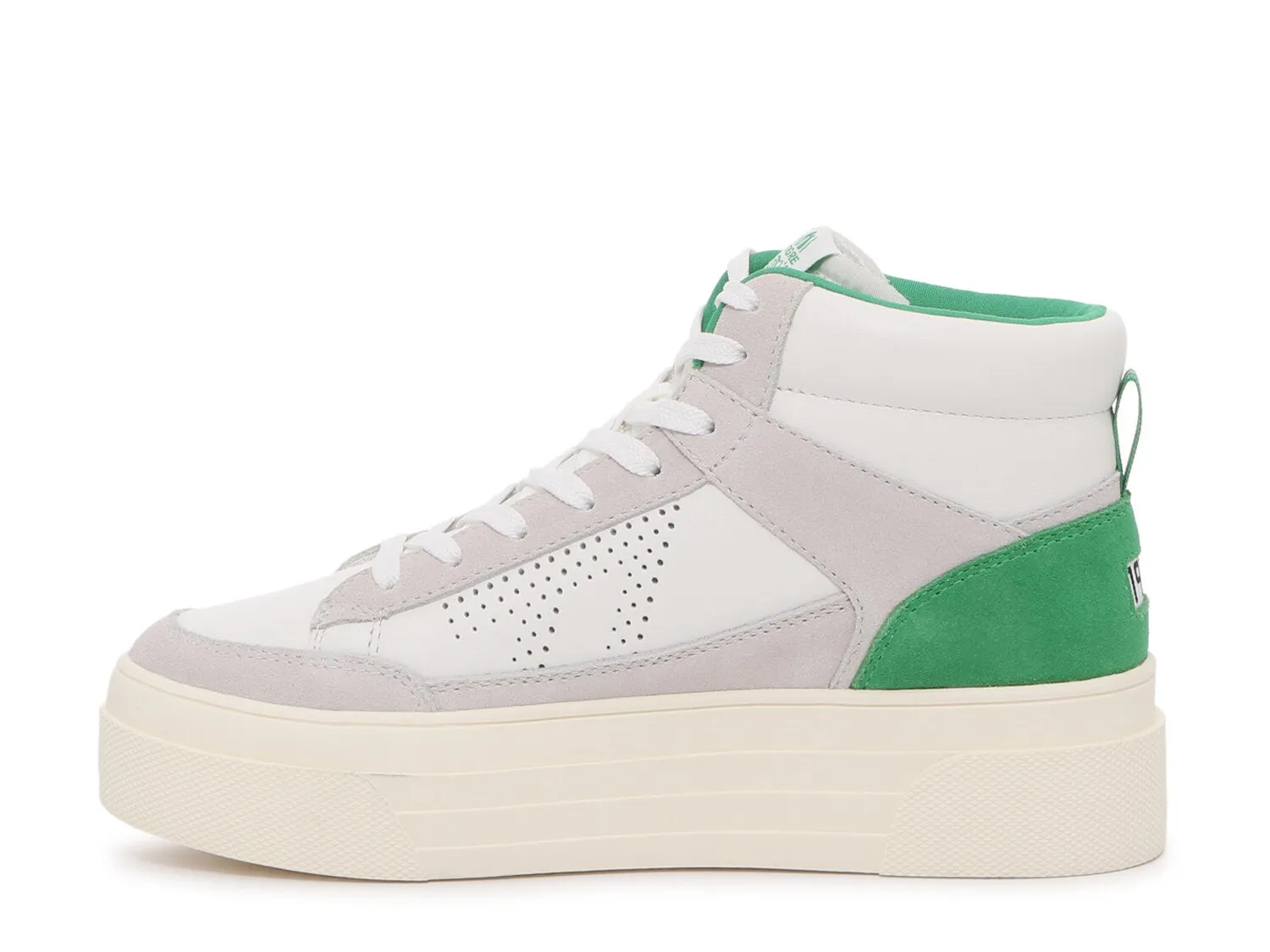 Le TIGRE Midtown high platform sneakers, green/white/beige