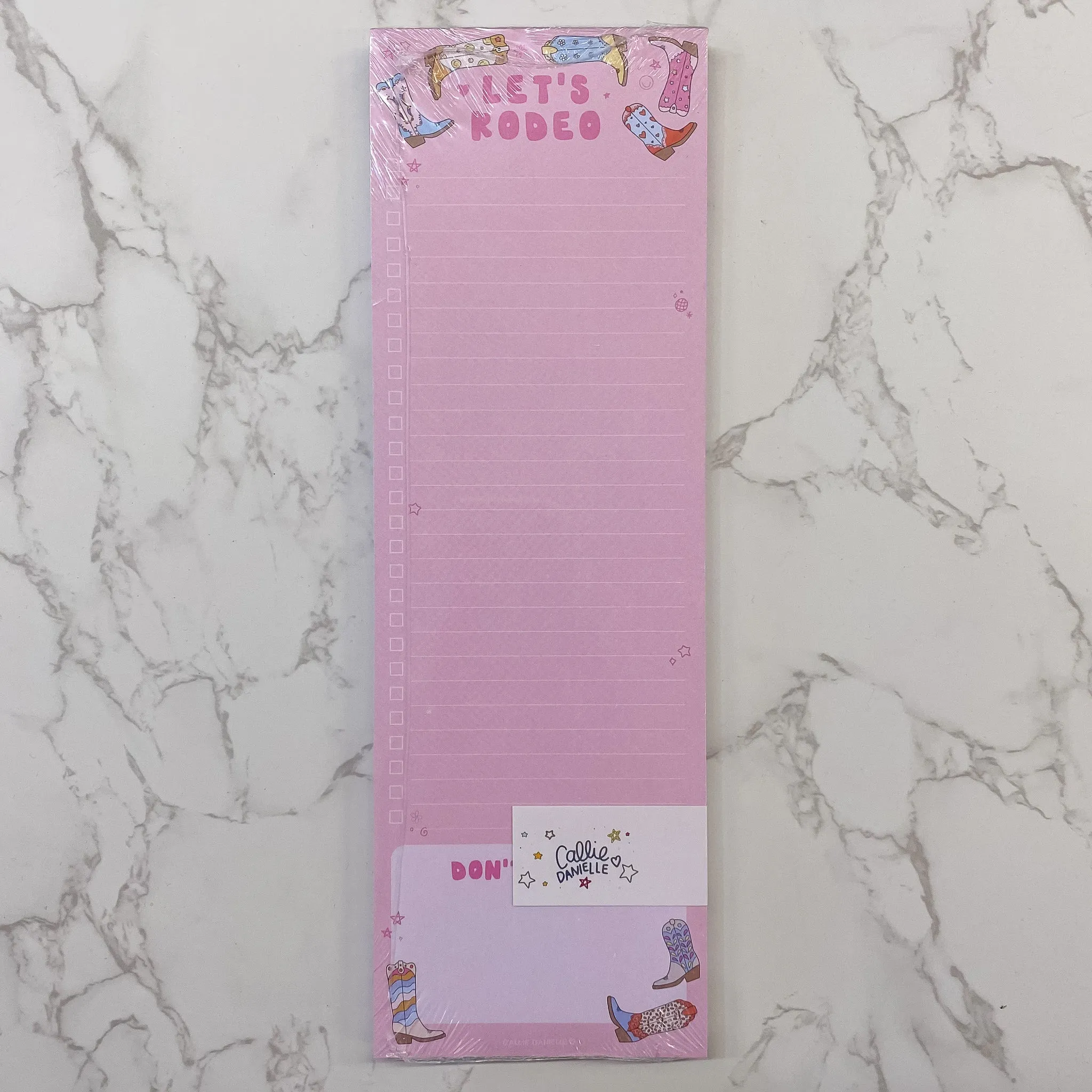 Let's Rodeo Western Notepad by Callie Danielle