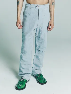 Light Blue Fancy Denim Worker Pants