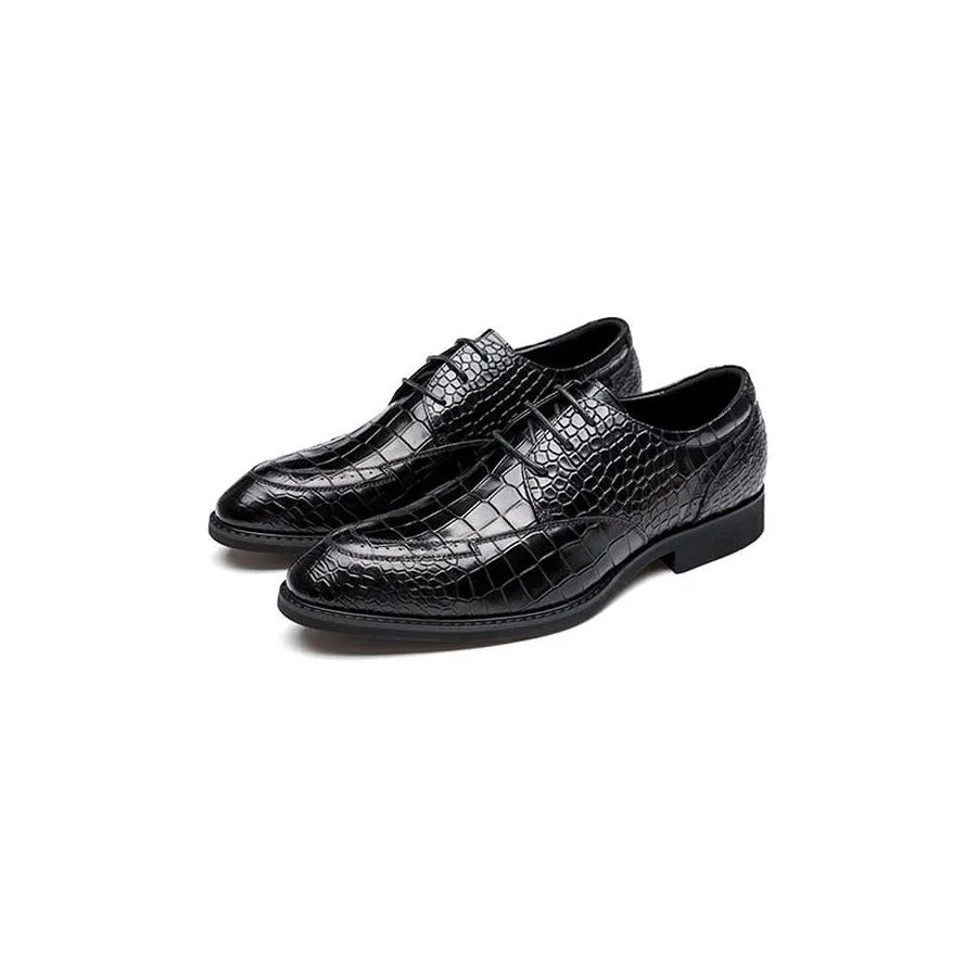 Luxury CrocGloss Classic Brogue Dress Shoes