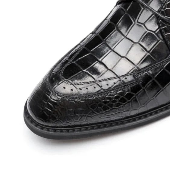Luxury CrocGloss Classic Brogue Dress Shoes