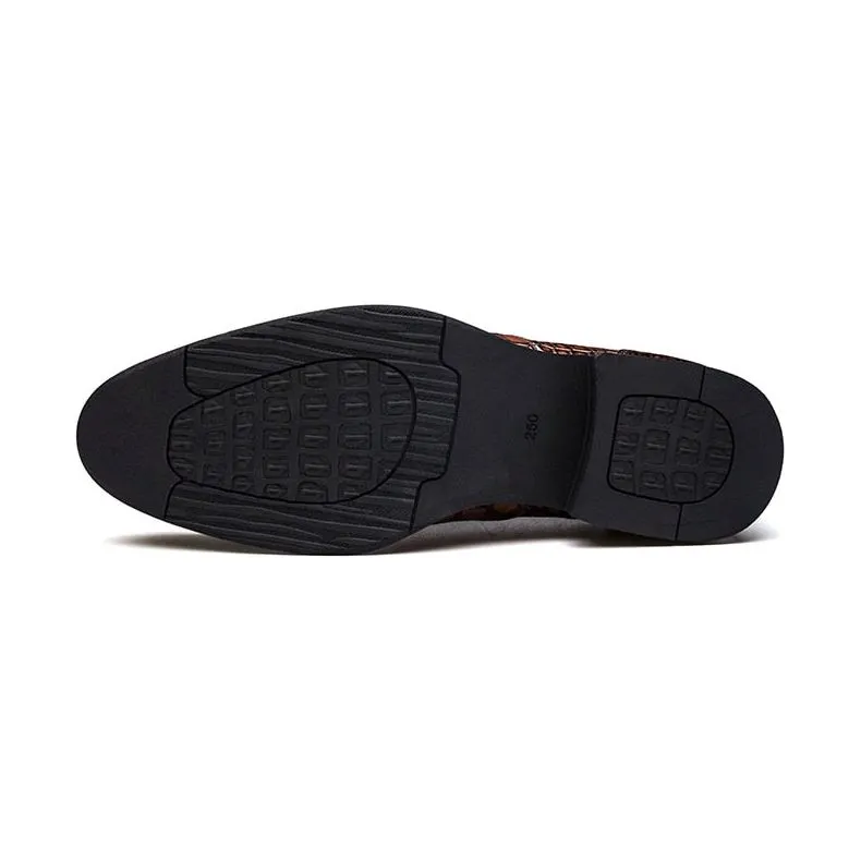 Luxury CrocGloss Classic Brogue Dress Shoes