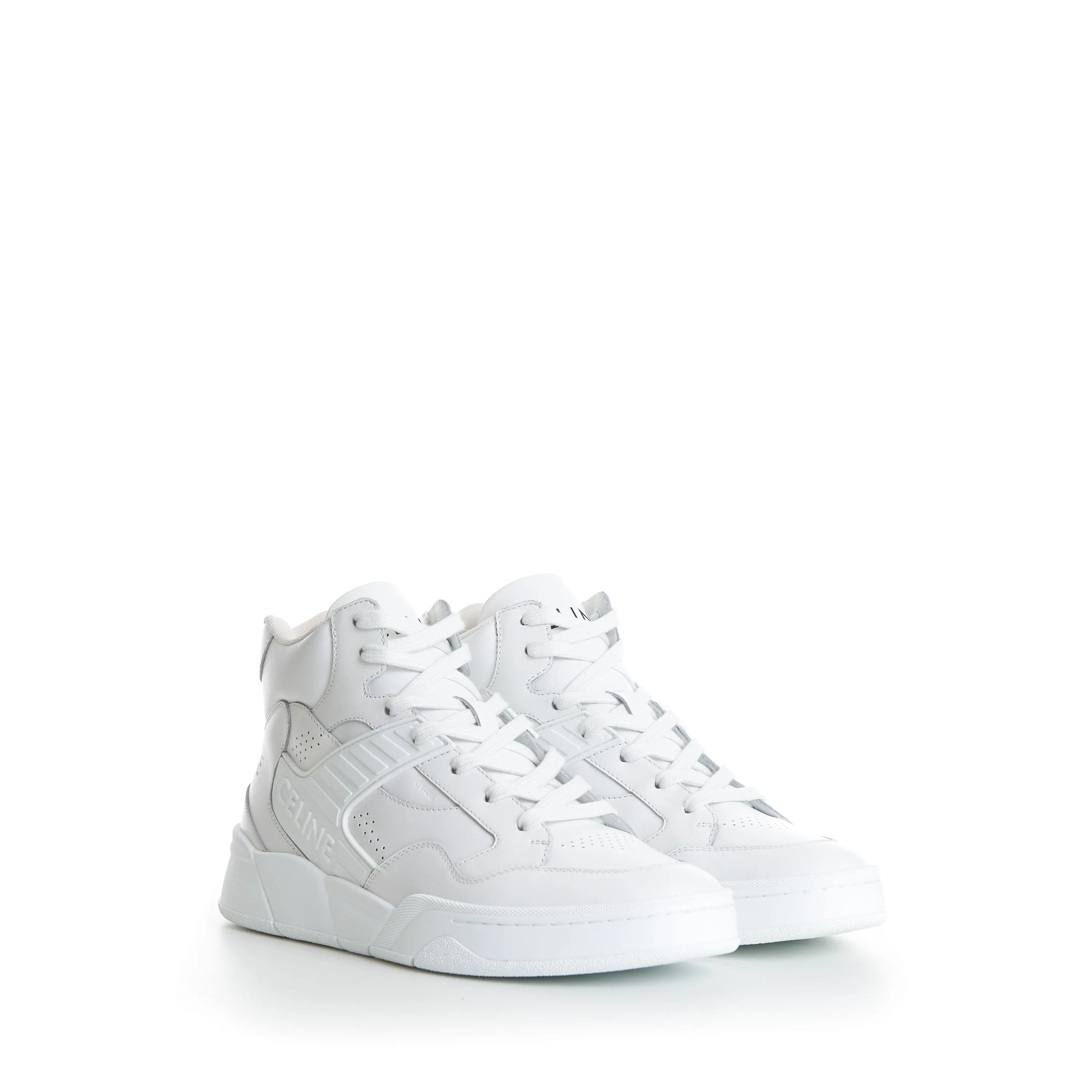 Men's CT-06 High Top Sneaker - Optic White Calfskin Leather