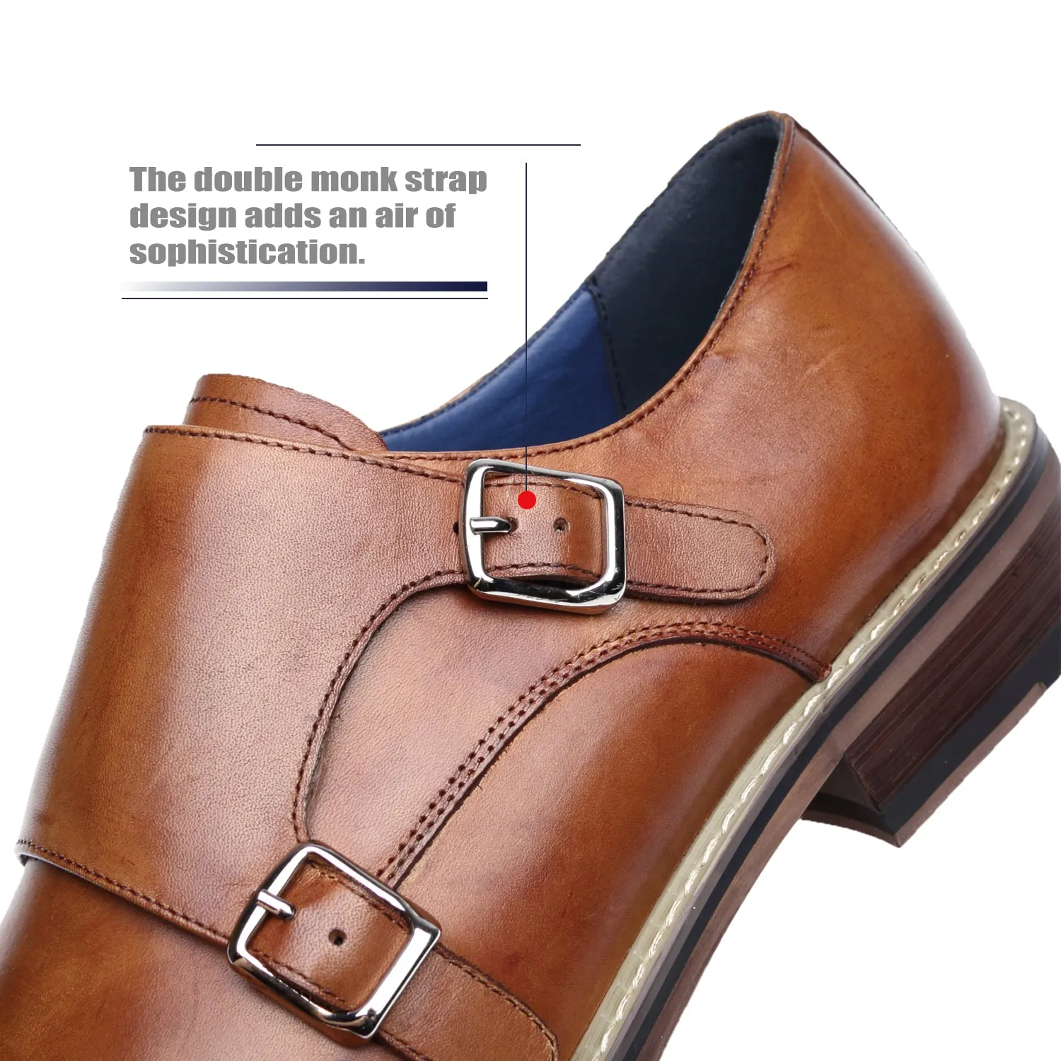 Men's Monk Strap Mendez-1-cognac