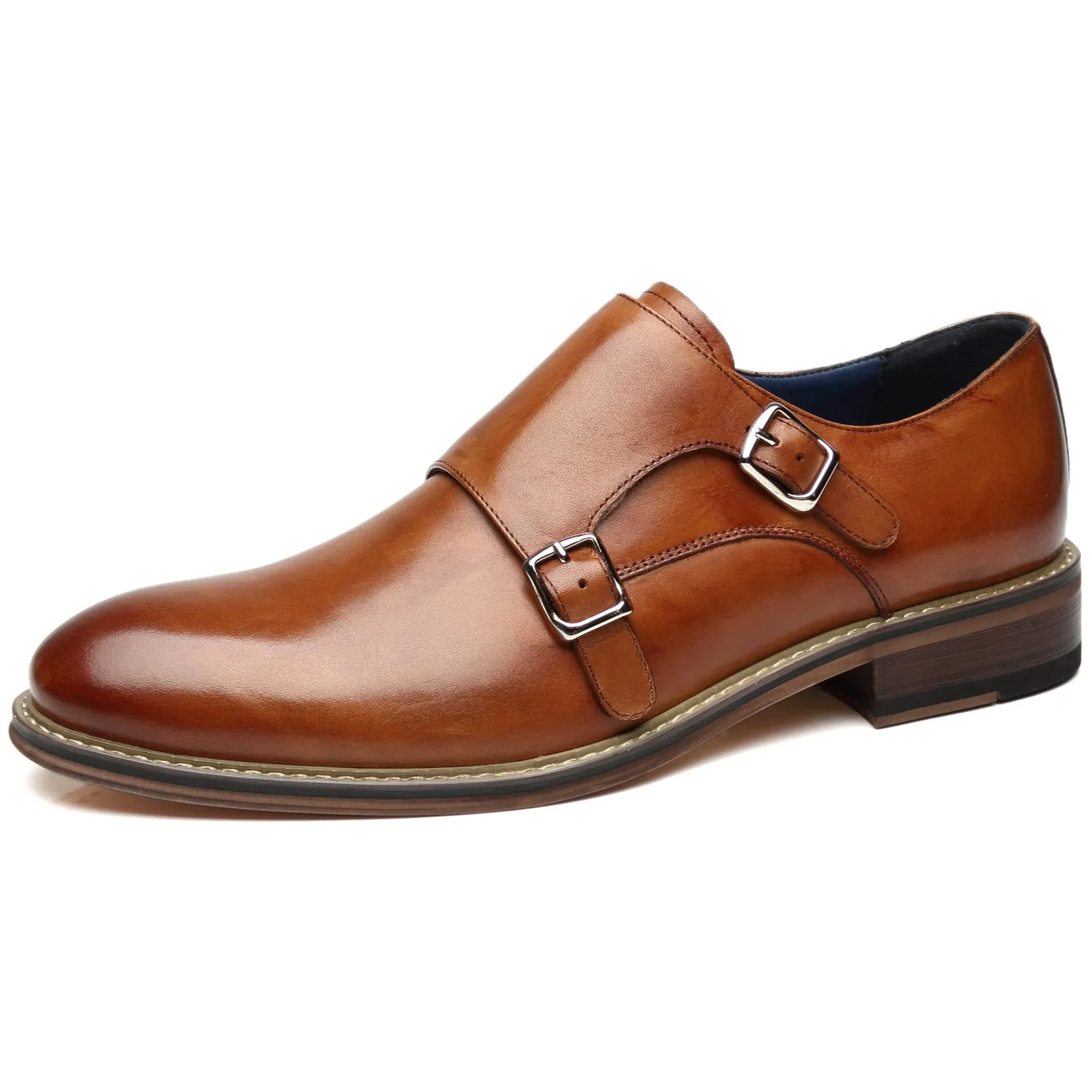 Men's Monk Strap Mendez-1-cognac