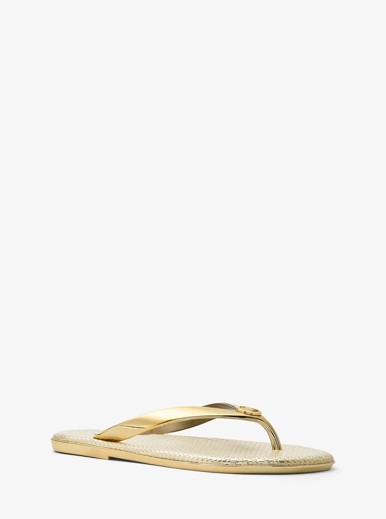 Michael Kors Jet Set Metallic Jelly Slides, Yellow