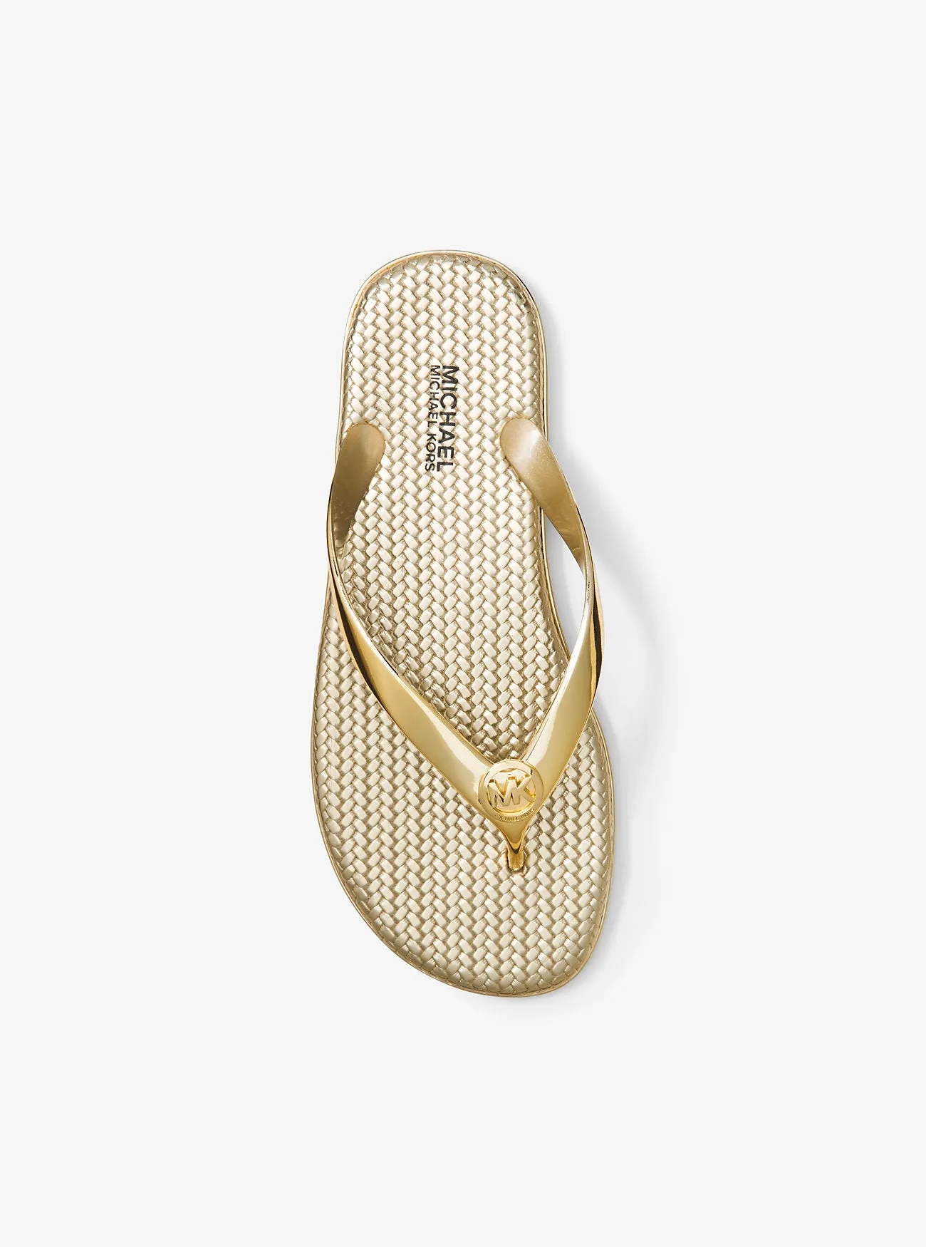 Michael Kors Jet Set Metallic Jelly Slides, Yellow