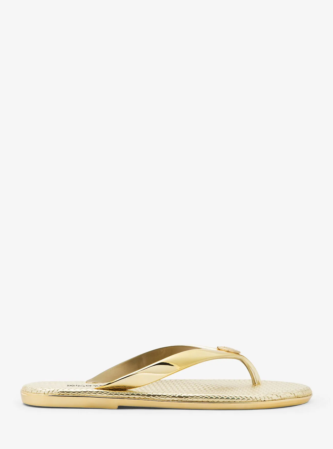 Michael Kors Jet Set Metallic Jelly Slides, Yellow