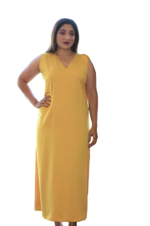 Mozah gold satin slip