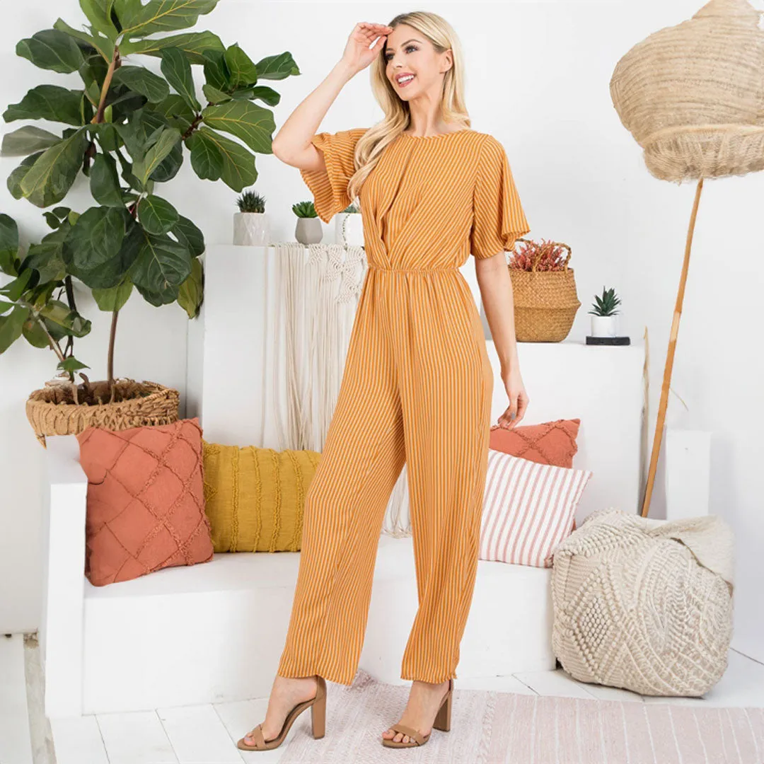 Mustard Stripes Jumpsuit