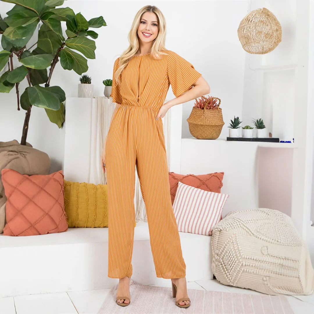 Mustard Stripes Jumpsuit