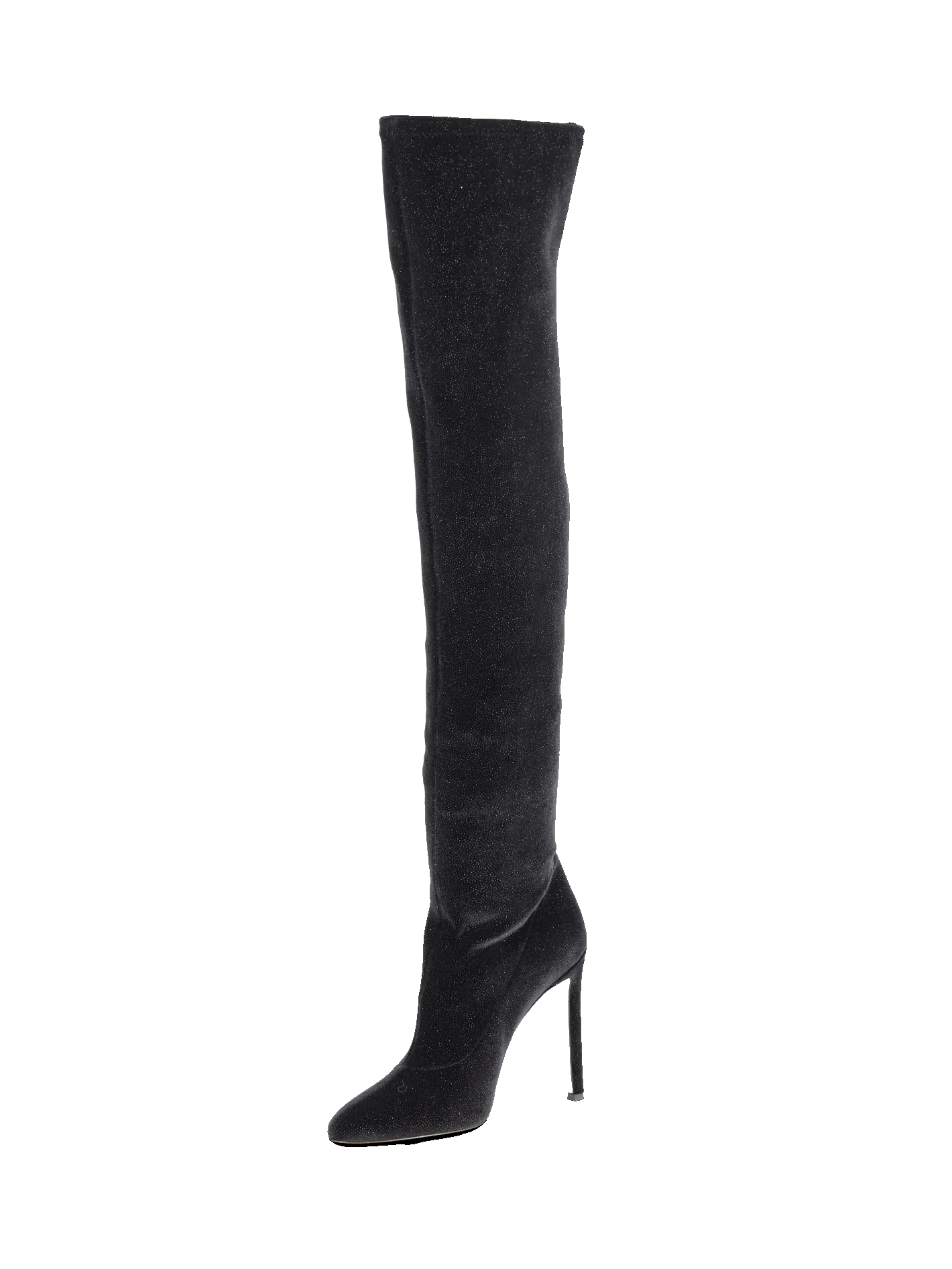 over-the-knee velvet boots