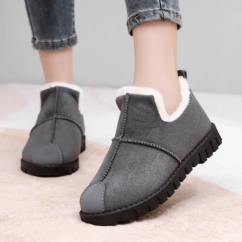 Owlkay Fashionable Women's Snow Boots Warm and Casual with Thick Soles