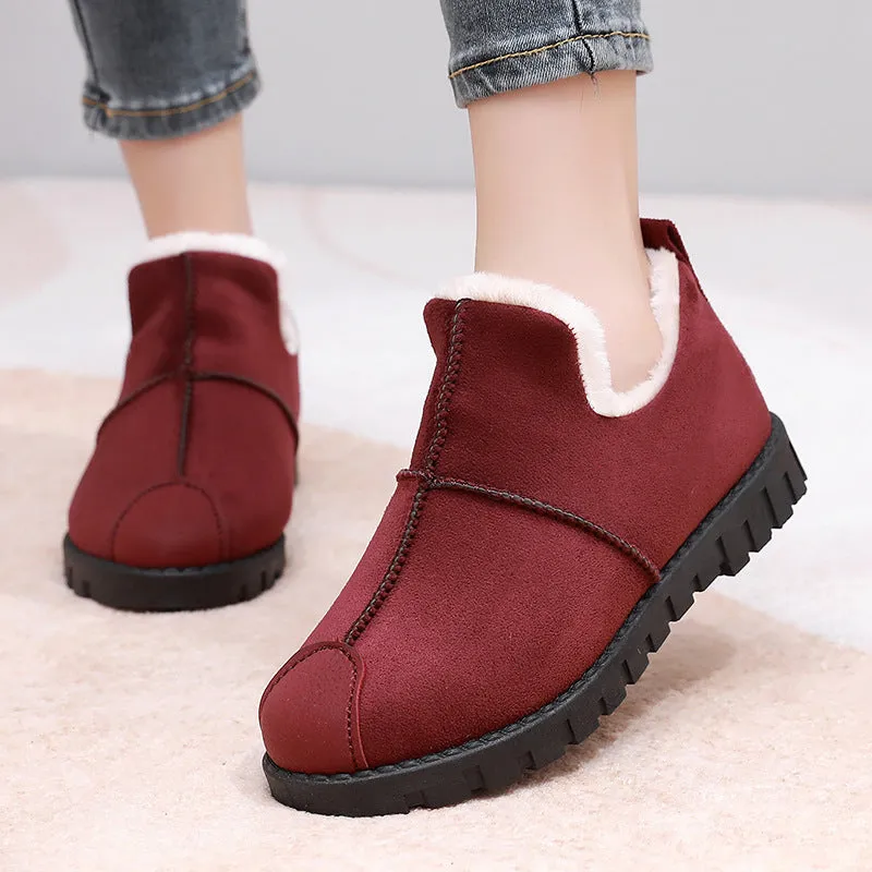 Owlkay Fashionable Women's Snow Boots Warm and Casual with Thick Soles