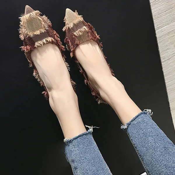 Pointed Toe Slip On High Heel Stiletto Slimming Pumps