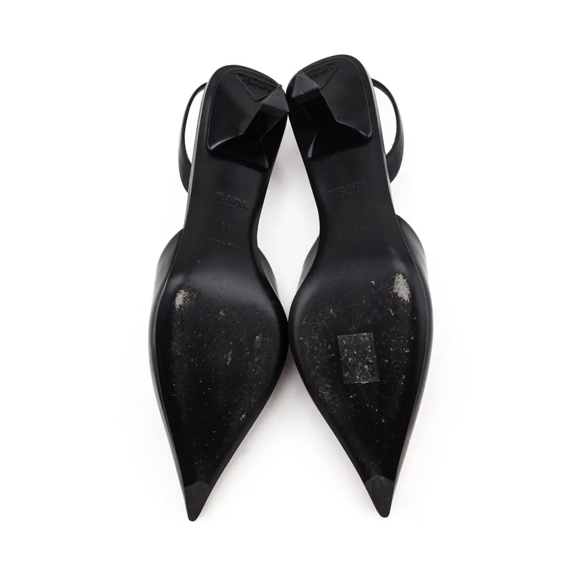 Prada Black Slingback Pumps Size US 8 | EU 38