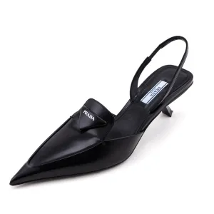 Prada Black Slingback Pumps Size US 8 | EU 38