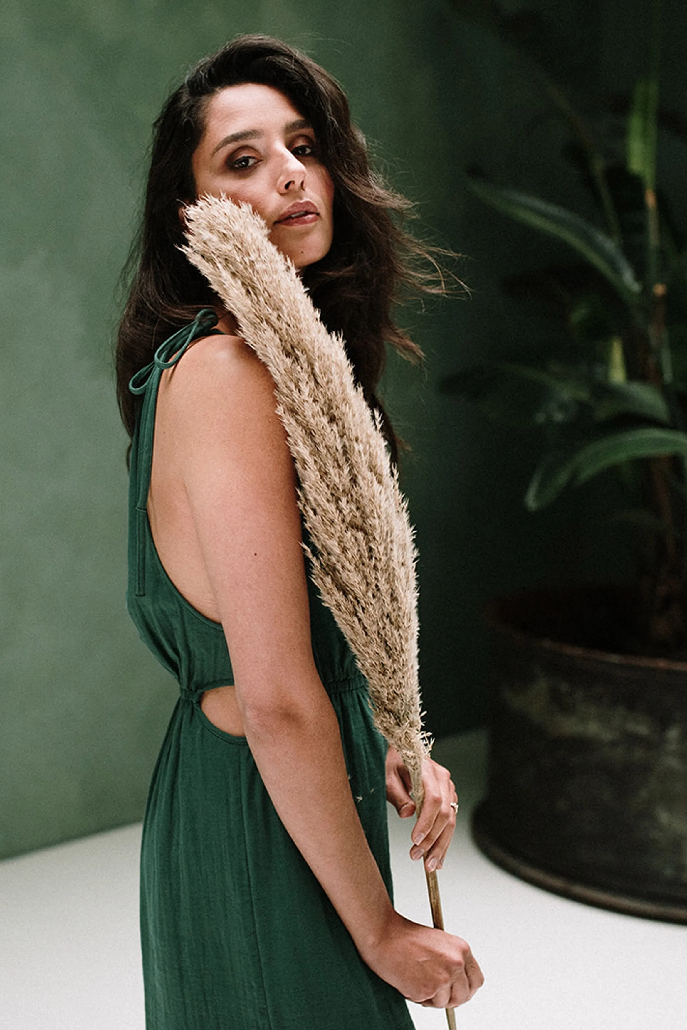 priya maxi dress green